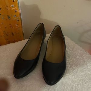 Navy wedge comfort shoes